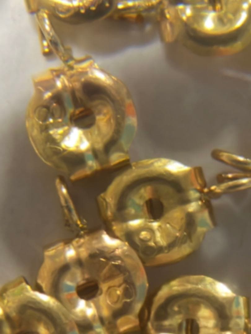 K18金　まとめ売り　ピアスキャッチ　丸カン付き　18個　9ピア　セット