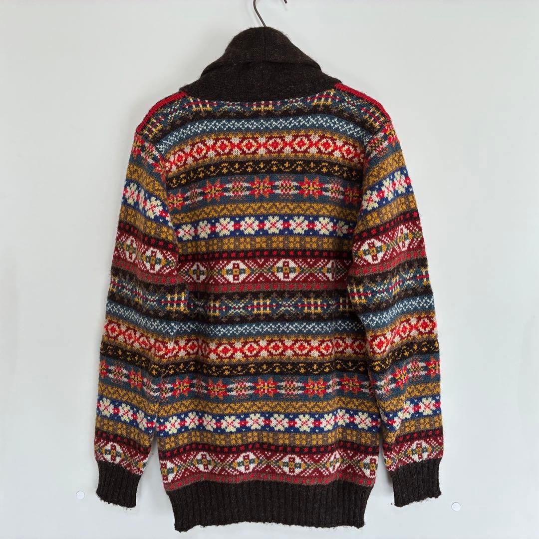 Jamieson's【ジャミーソンズ】フェアアイル柄 ショールカラーカーディガン