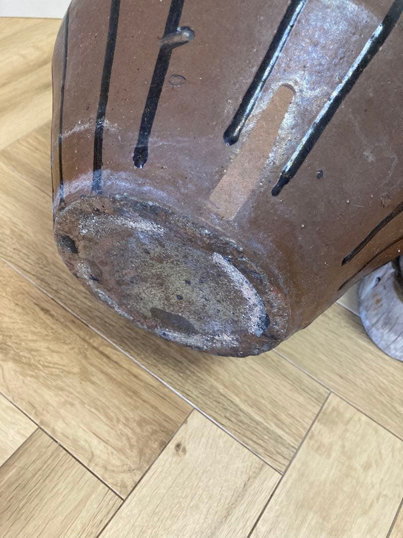 丹波の壺　民藝　雑器　懐かしい　蓋付き