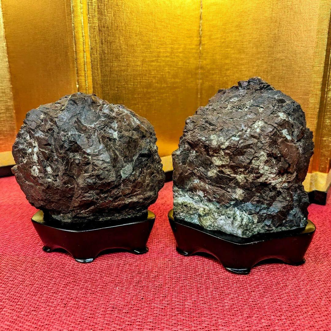 菊花石 岐阜県根尾谷産 双子２石セット 鑑賞石 観賞石 水石 盆石 天然石