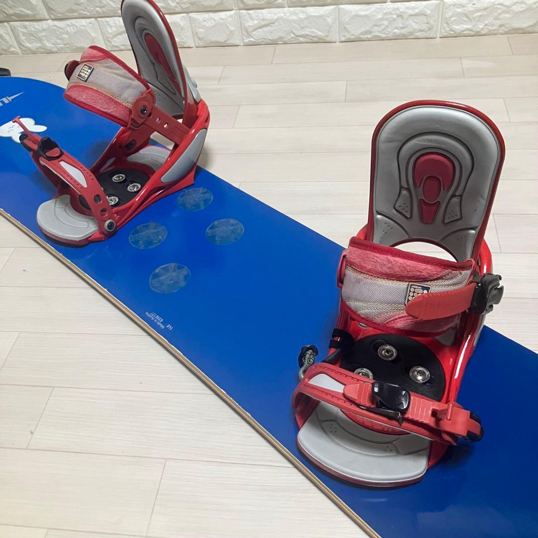 ケース付/elan エランスノーボードセット148cm FLUXバインM/L