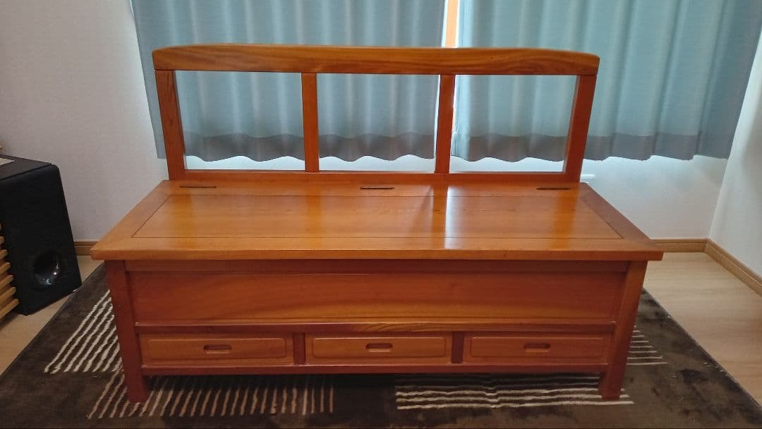 民芸家具 囲炉裏机 収納ベンチ 日本製 2～3人用