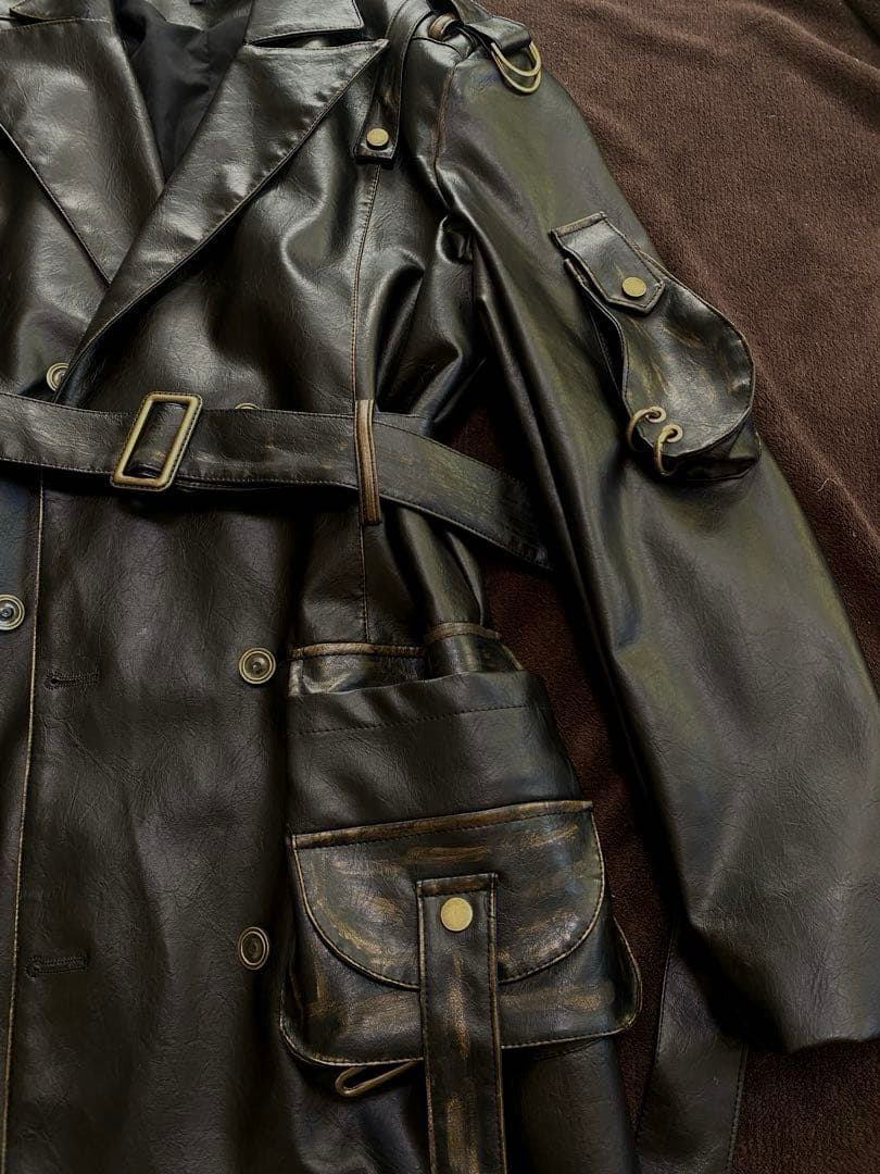 が*す様 00s ロングコート　レザー　ヴィンテージ　パンク　お兄系　archi