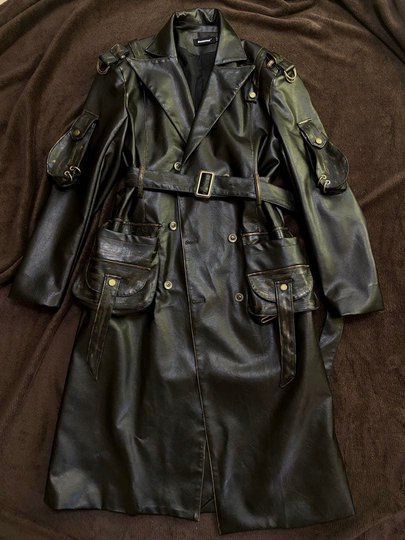 が*す様 00s ロングコート　レザー　ヴィンテージ　パンク　お兄系　archi