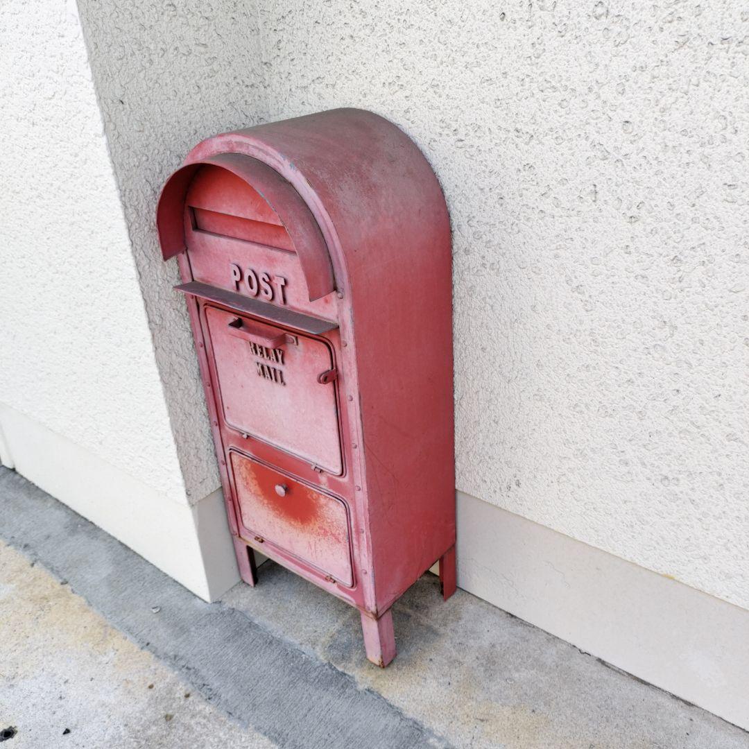 【値下げレトロ】郵便ポスト（赤）　アンティーク