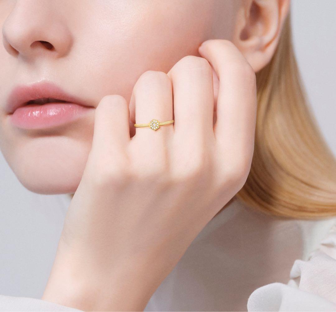 アーカー　ルーシュダイヤモンド リング　18Kイエローゴールド　11号