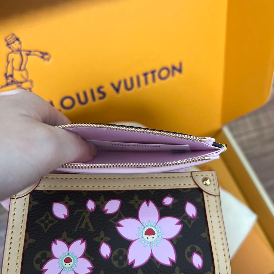 LV×TMサクラ 桜 村上隆 サクラブラウン マルチカラー 財布 三つ折り財布