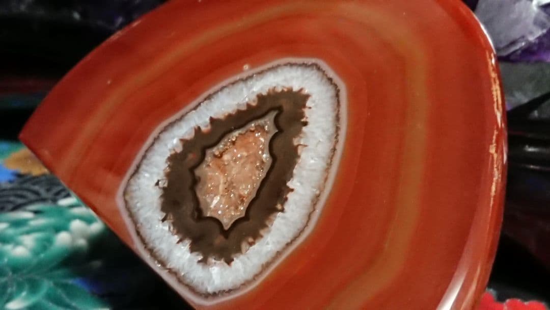 オレンジメノウドーム　人気急上昇　ドゥルージータイプ　知性、幸運をもたらす