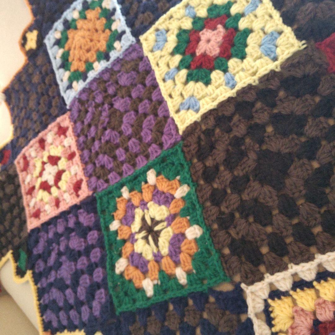 グラニー モチーフ ブランケット 膝掛け ソファーカバー