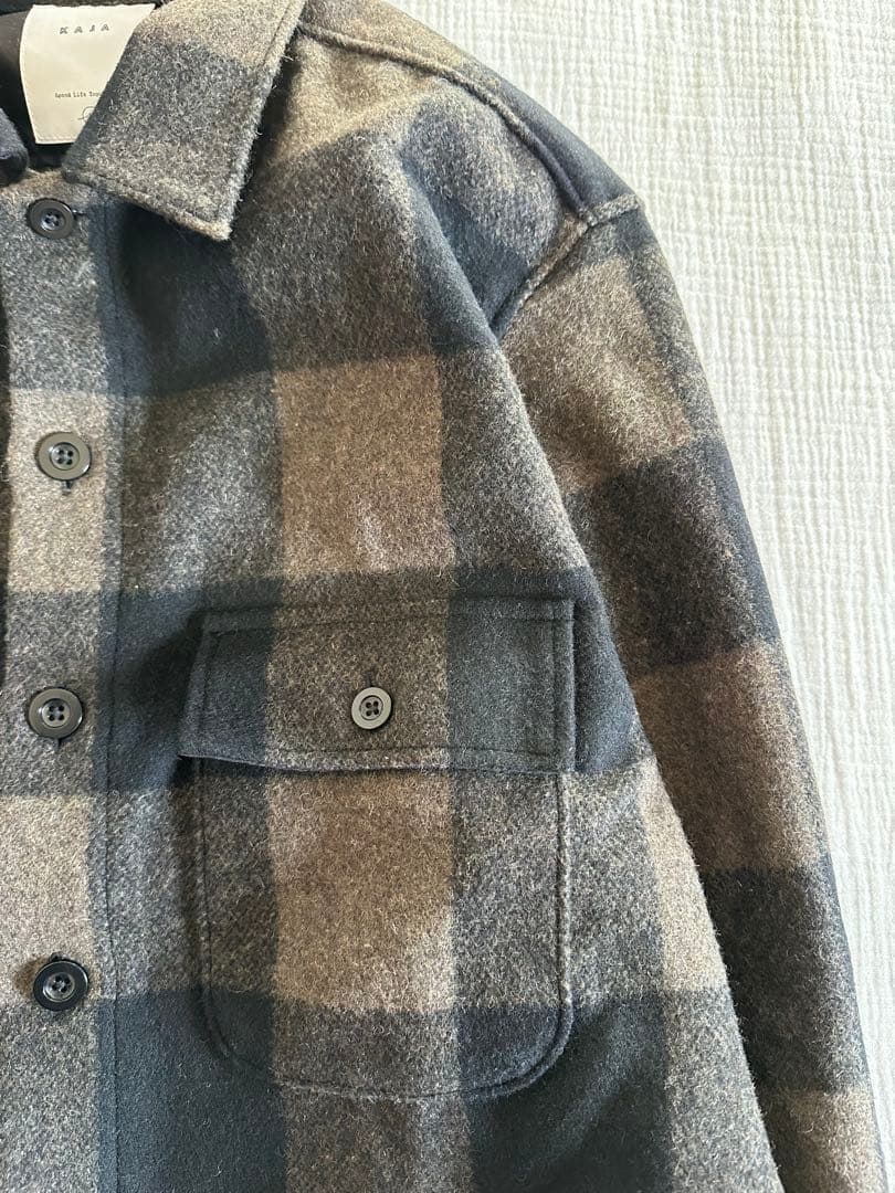 ジャケット・アウター KAJA WOOL BUFFALO CHECK CPO JACKET