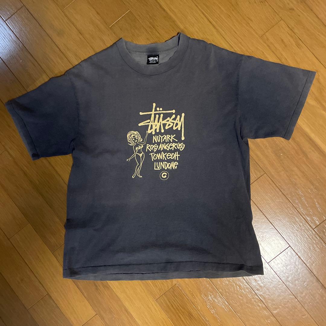 OLD STUSSY 80年台後期黒タグ 黒色 Lサイズ