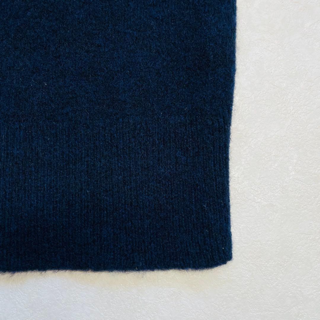 美品✴︎Blamink ヤク混 クルーネック ニット 38 ネイビー ブラミンク