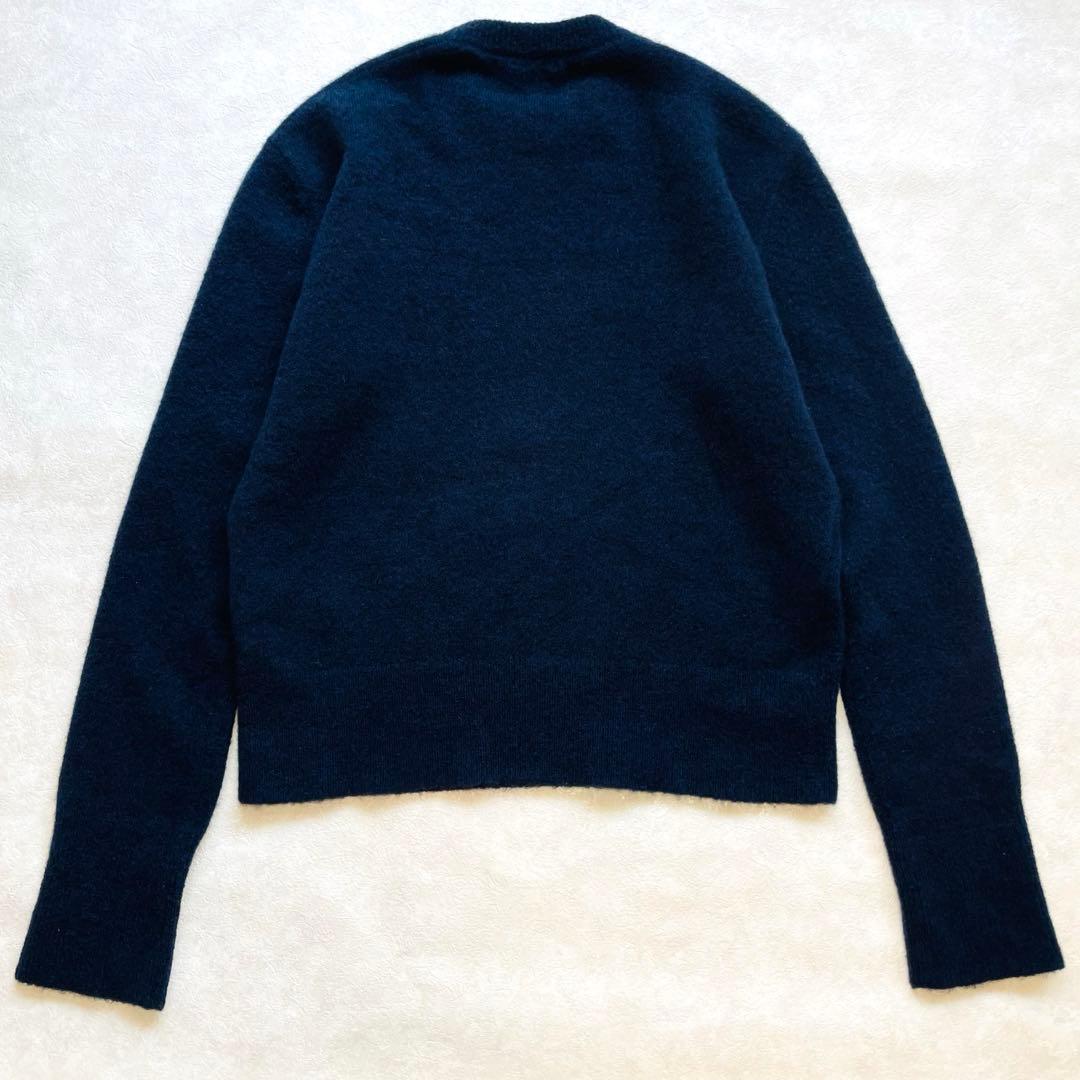 美品✴︎Blamink ヤク混 クルーネック ニット 38 ネイビー ブラミンク