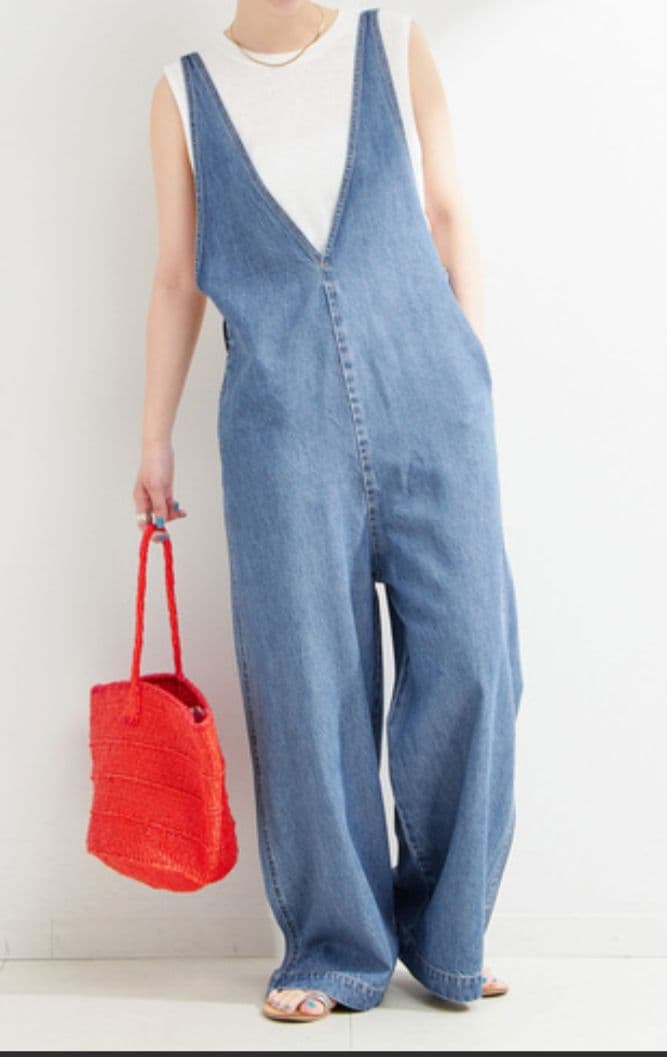 【未使用タグ付き】デニムサロペット