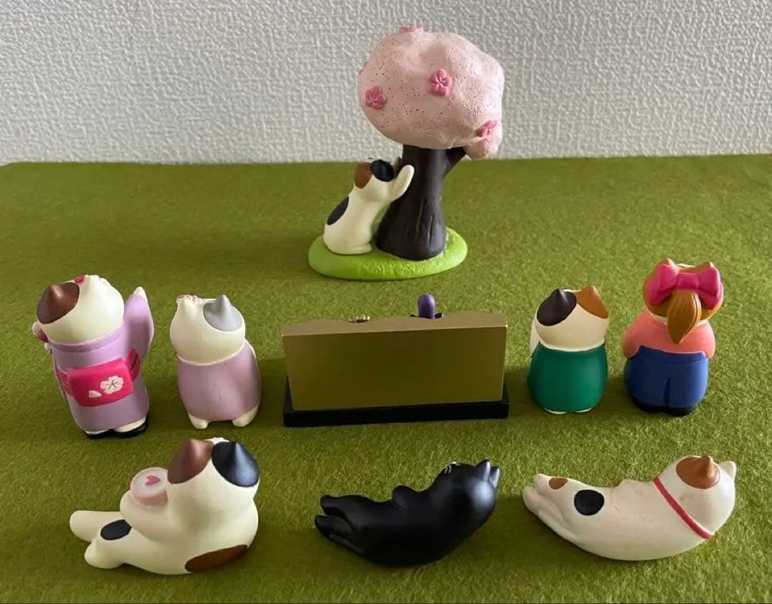 デコレ コンコンブル 猫雛 桜 和服 はいから あまおう大福 花見酒 ごろ寝 春