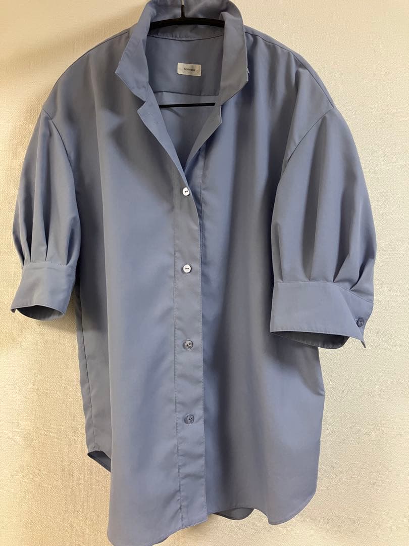 cccmalie ライトブルー 半袖シャツ　スカーフブラウス