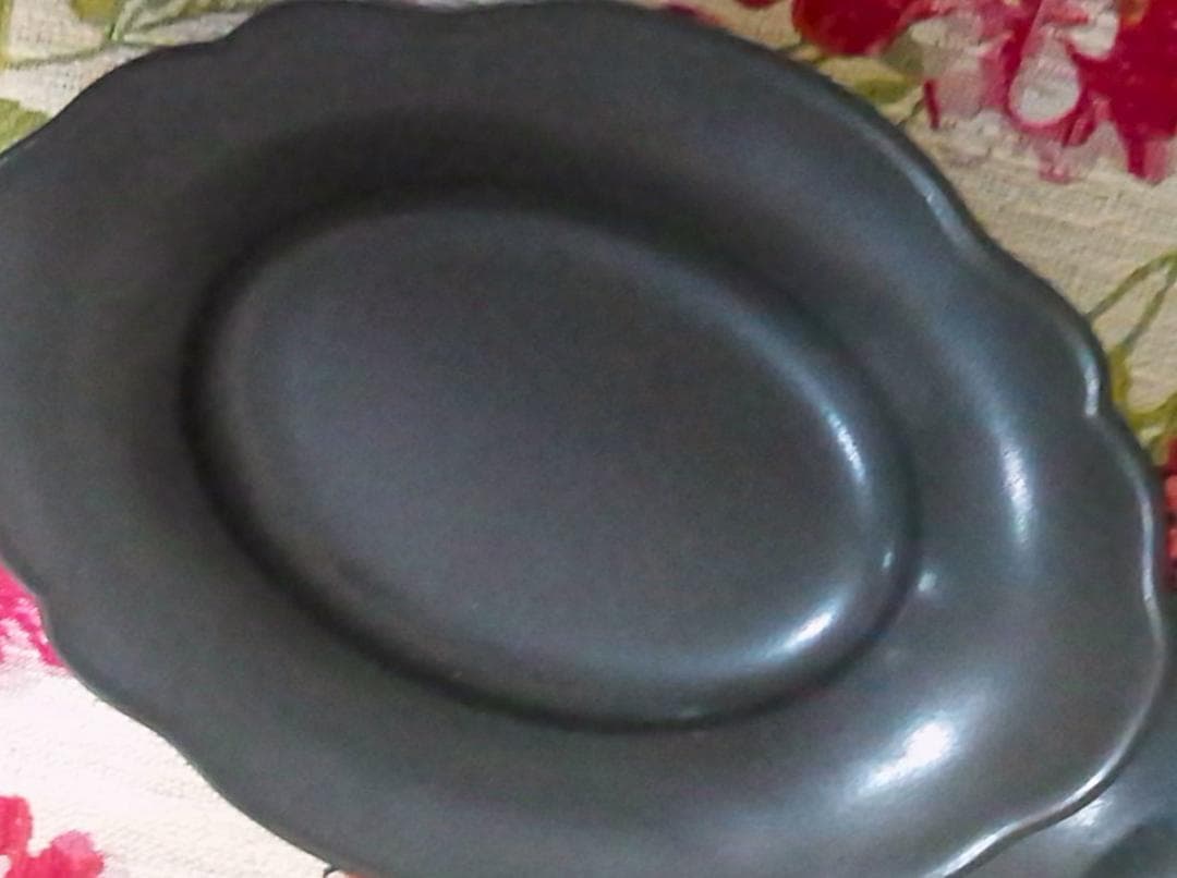 awabi ware 4点（黒3白1）カレー皿 あわびウェア 雲形