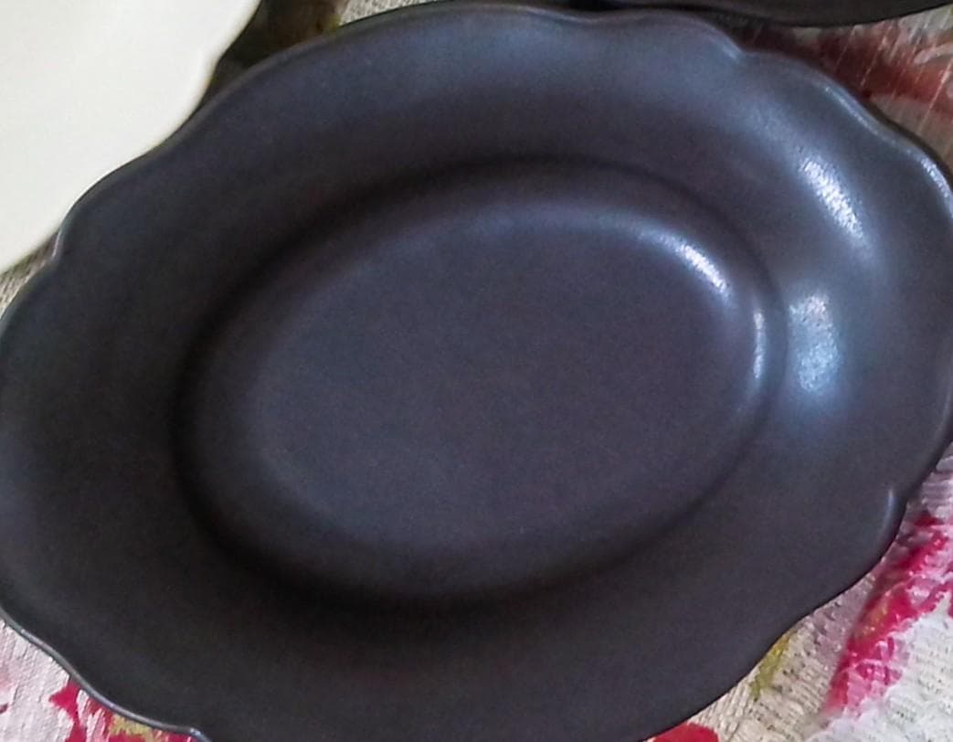 awabi ware 4点（黒3白1）カレー皿 あわびウェア 雲形