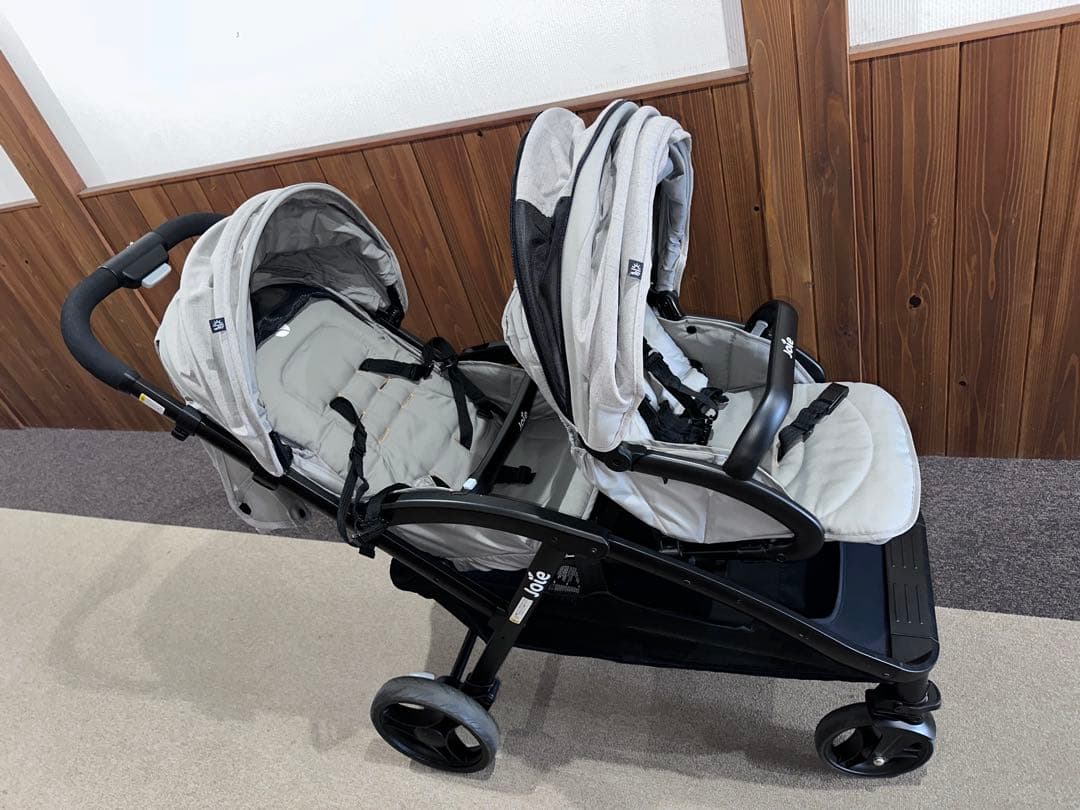 美品 使用半年 送料込 Joie 2人乗りベビーカー エヴァライトデュオ