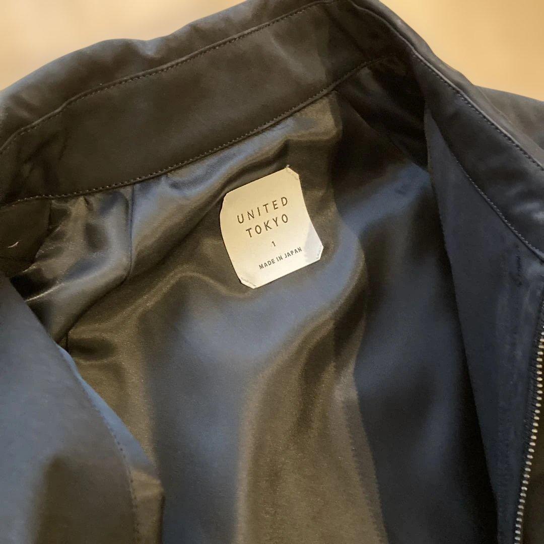 UNITED TOKYO ブラック ステンカラーコート
