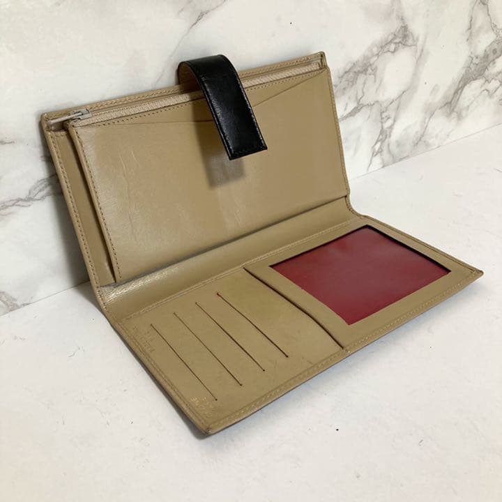 《希少》CELINE セリーヌ サークルロゴ レザー 黒 ブラック 長財布