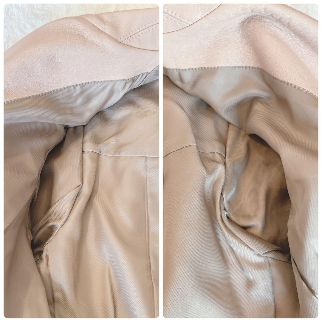 EPOCA エポカ　ダブルライダースジャケット　ラム革　未使用級✨希少ピンク