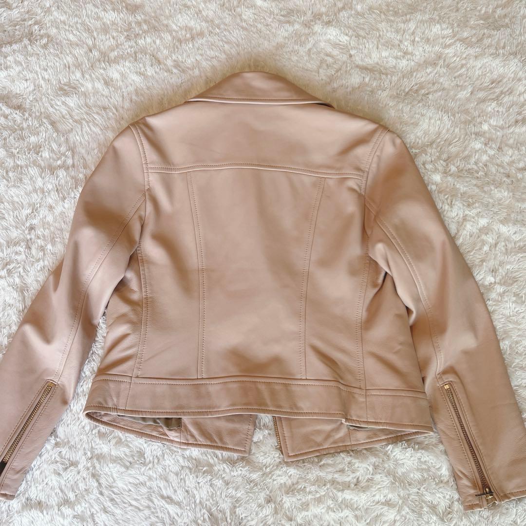 EPOCA エポカ　ダブルライダースジャケット　ラム革　未使用級✨希少ピンク
