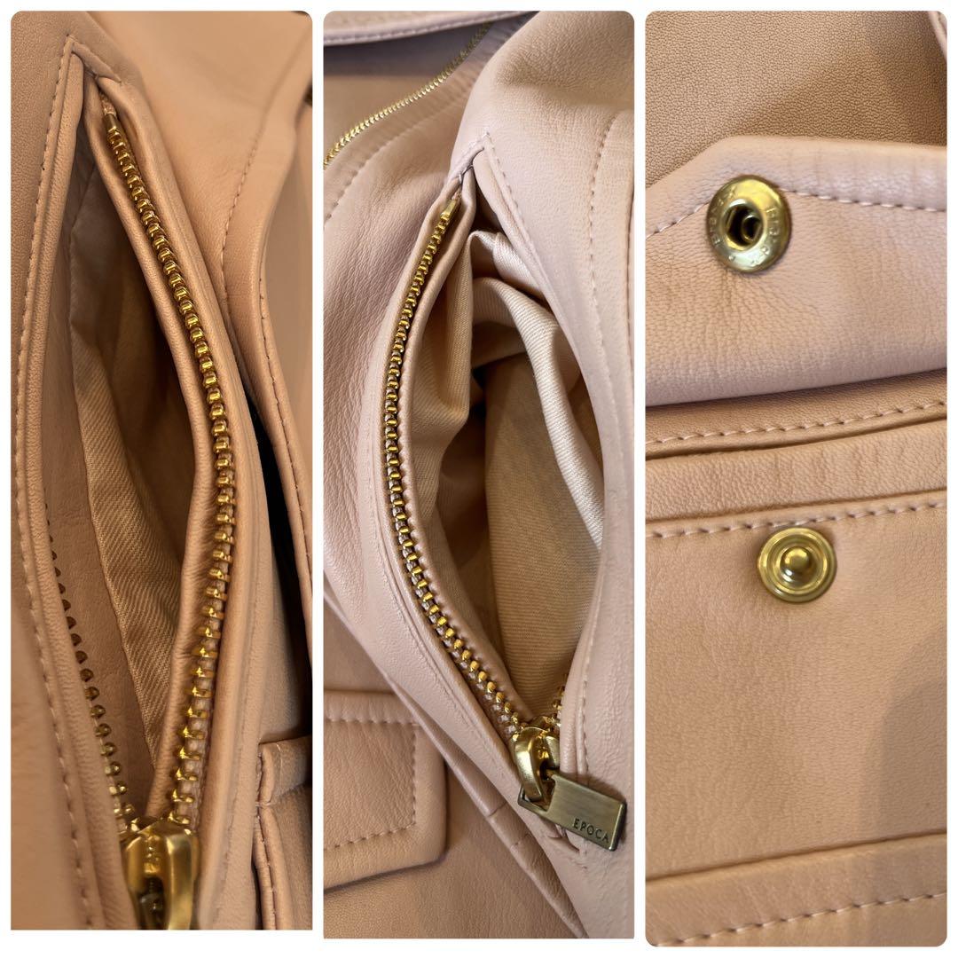 EPOCA エポカ　ダブルライダースジャケット　ラム革　未使用級✨希少ピンク