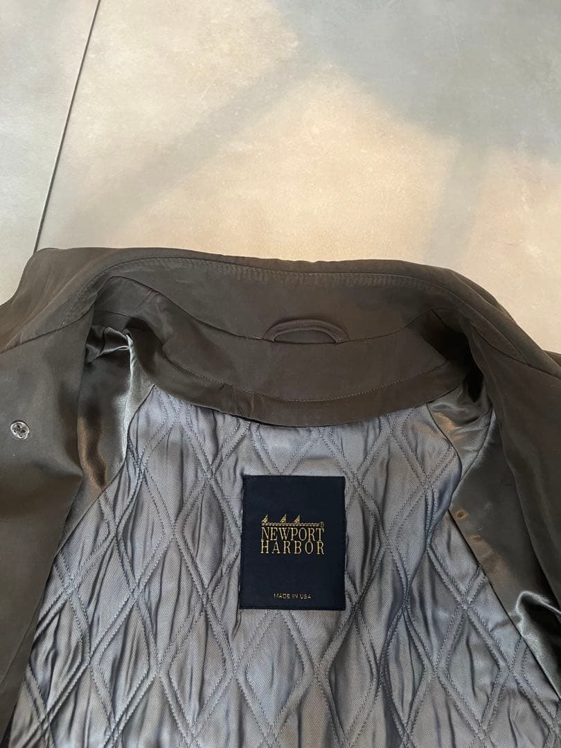 NEWPORT HARBOR ステンカラーオーバーコート　トレンチコート