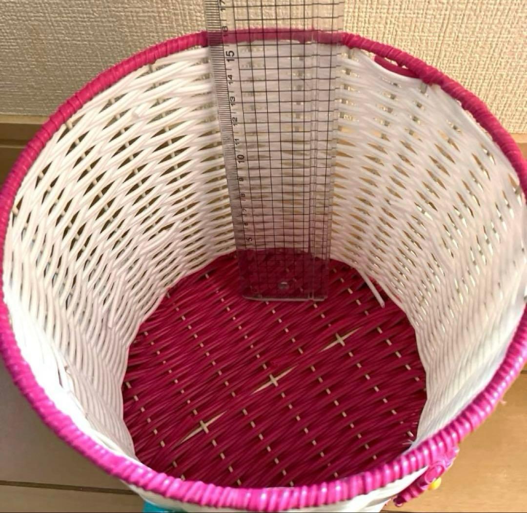 キティ 藤風カゴ 小物入れ 編みかご 激レア 当時物 平成レトロ レトロ