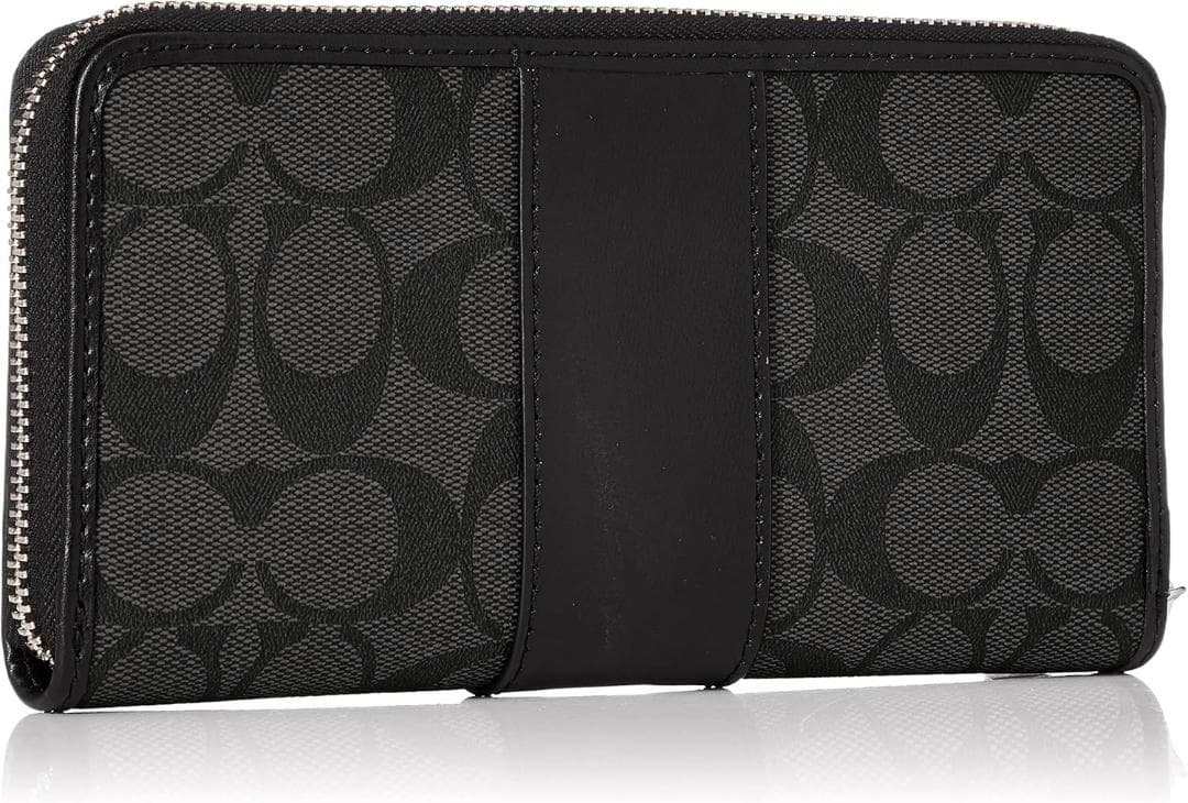 COACH コーチ 長財布 F54630 黒 ブラック ラウンドファスナー