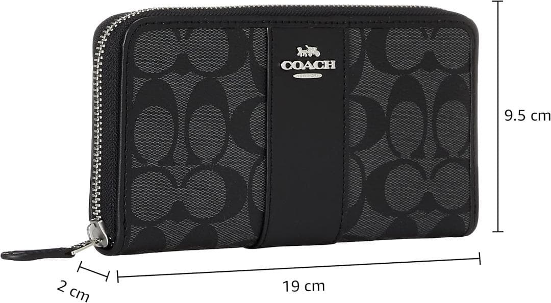 COACH コーチ 長財布 F54630 黒 ブラック ラウンドファスナー