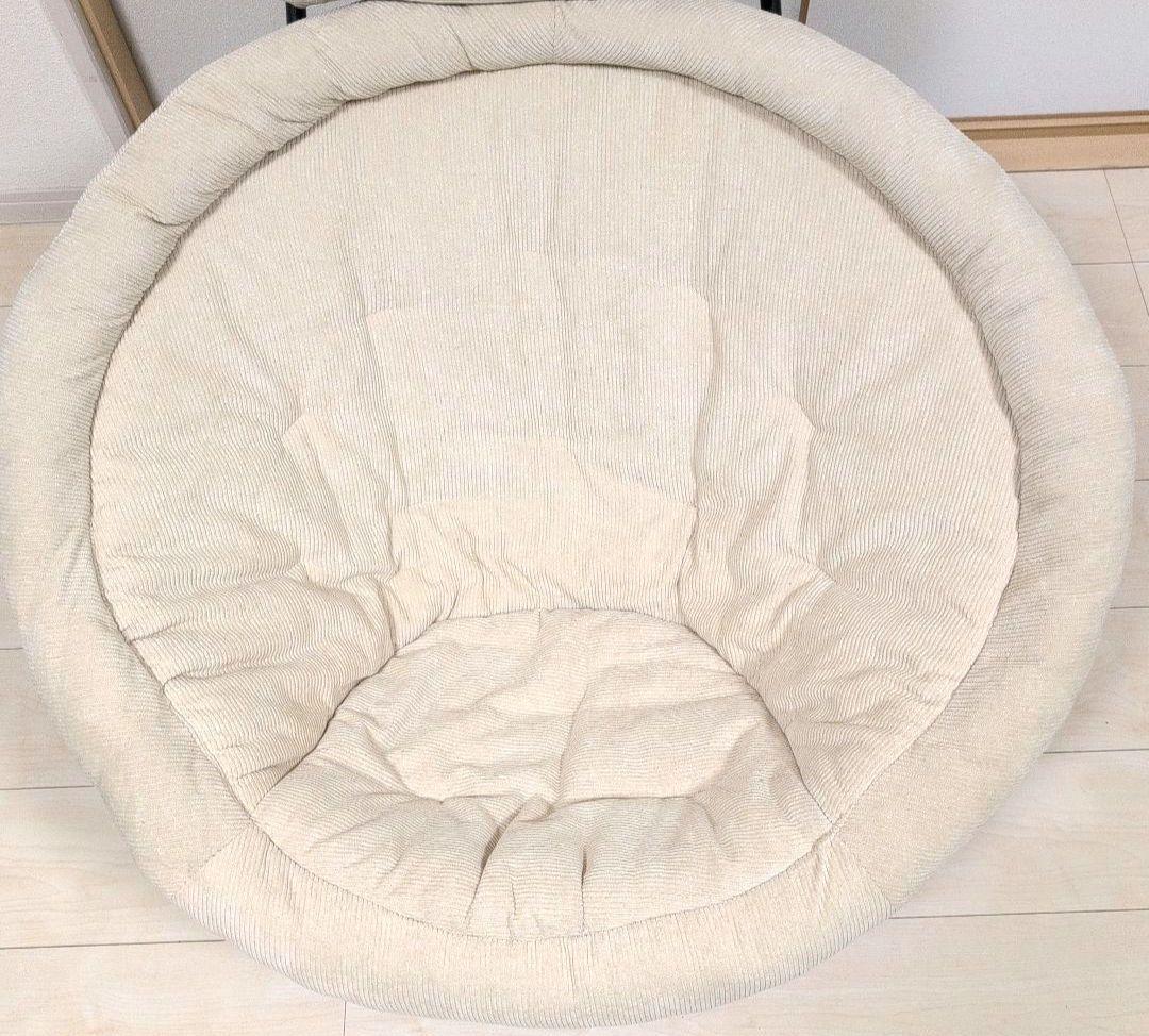 2way フォールディングチェア キャンバス ベージュ　　クッション付き