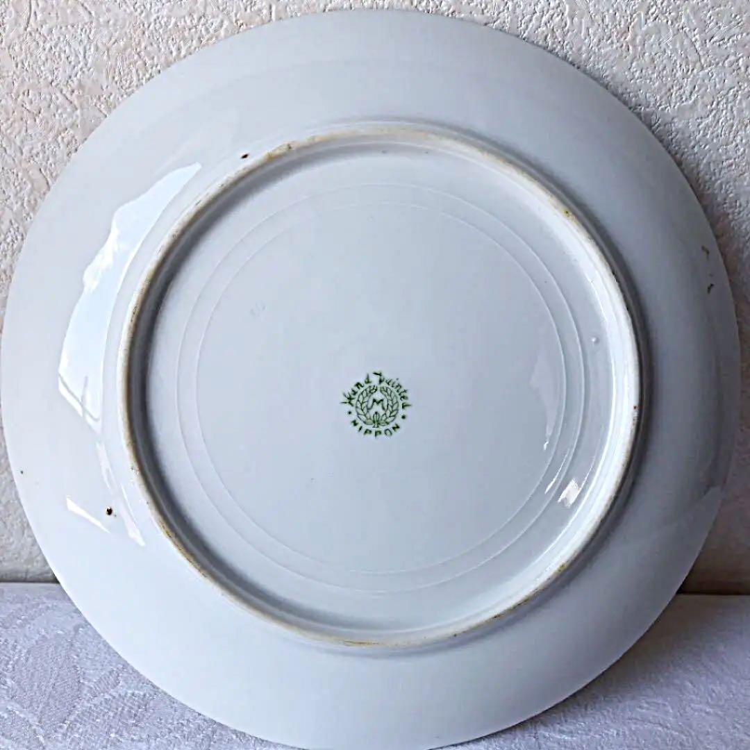 アンティーク　オールドノリタケ 手描き　薔薇絵飾り皿