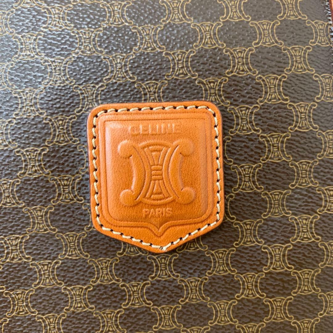 未使用美品★CELINE セリーヌ ボストンバッグ マカダム ブラウン 保存袋