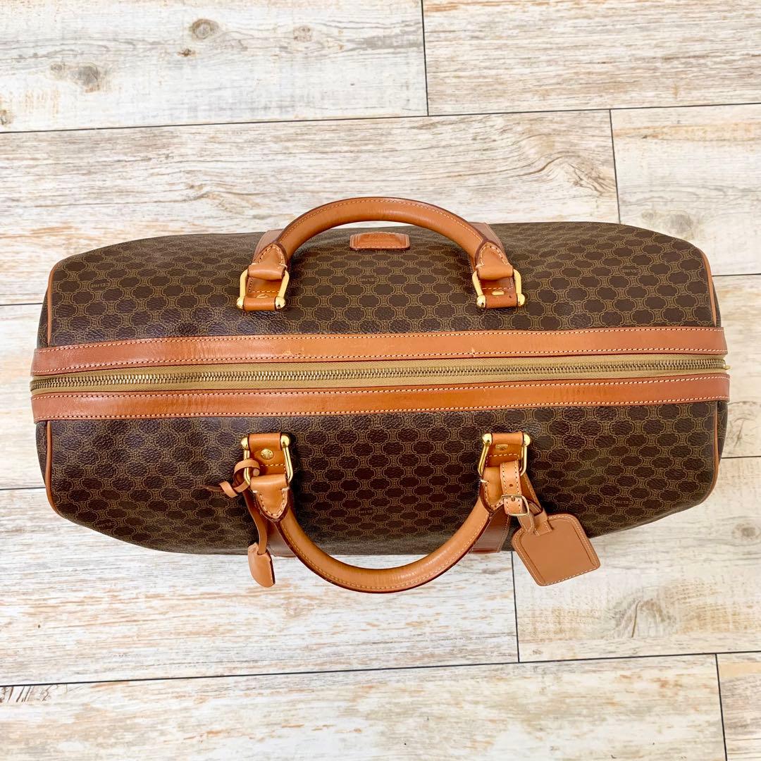 未使用美品★CELINE セリーヌ ボストンバッグ マカダム ブラウン 保存袋