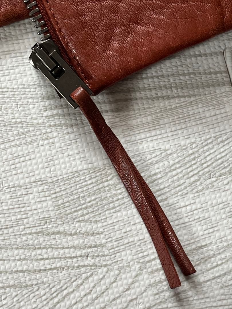 【JOSEPH】ジョゼフ レザージャケット36 ノーカラージャケット