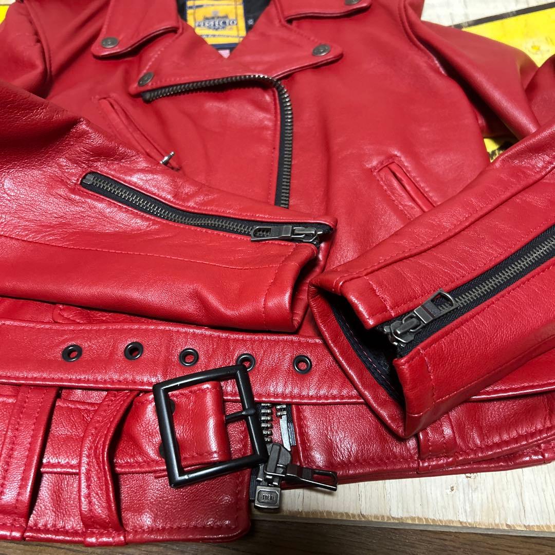 超美品‼️schott WライダースSPERW ラムレザーXS