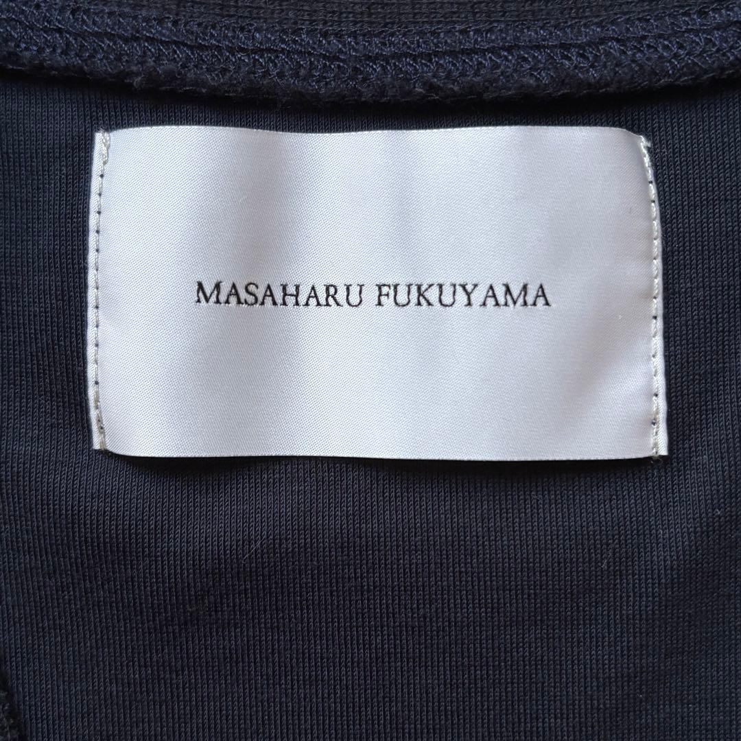 福山屋 福山雅治 Vネックカーディガン 無地 ネイビー 貝ボタン Lサイズ