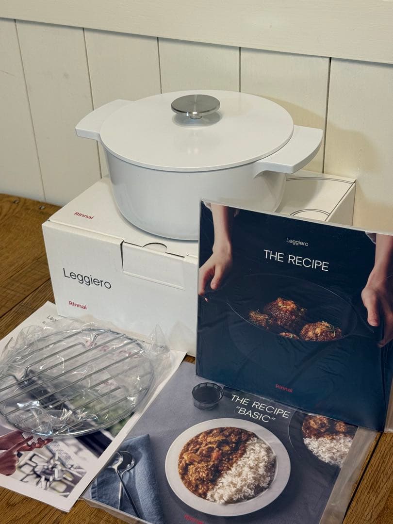 新品 リンナイ レジェロ 無水調理鍋 RBO-MN18A(WH) 18cm