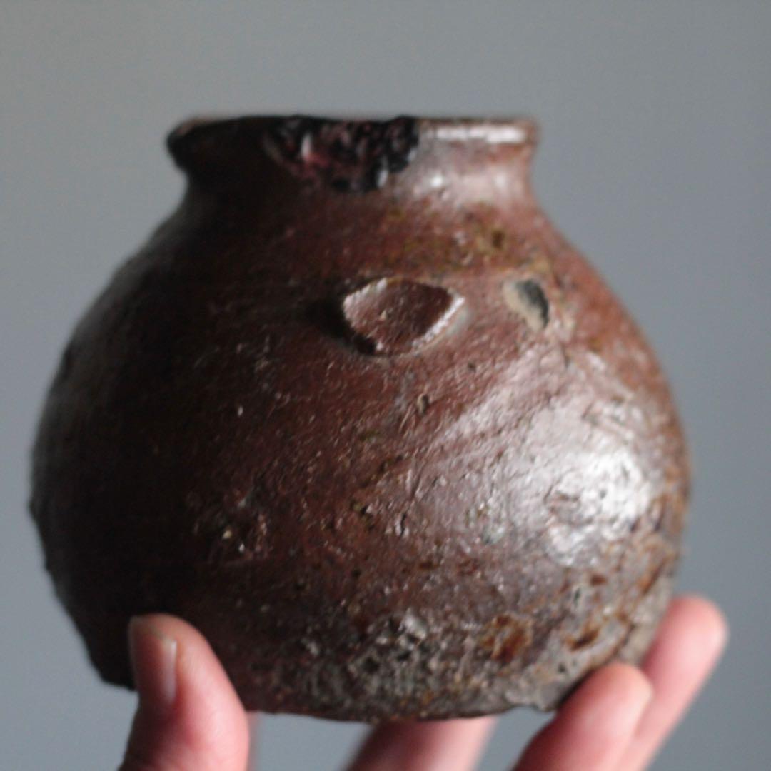 越前焼 お歯黒壺 壺 花器 古美術 古道具 アンティーク