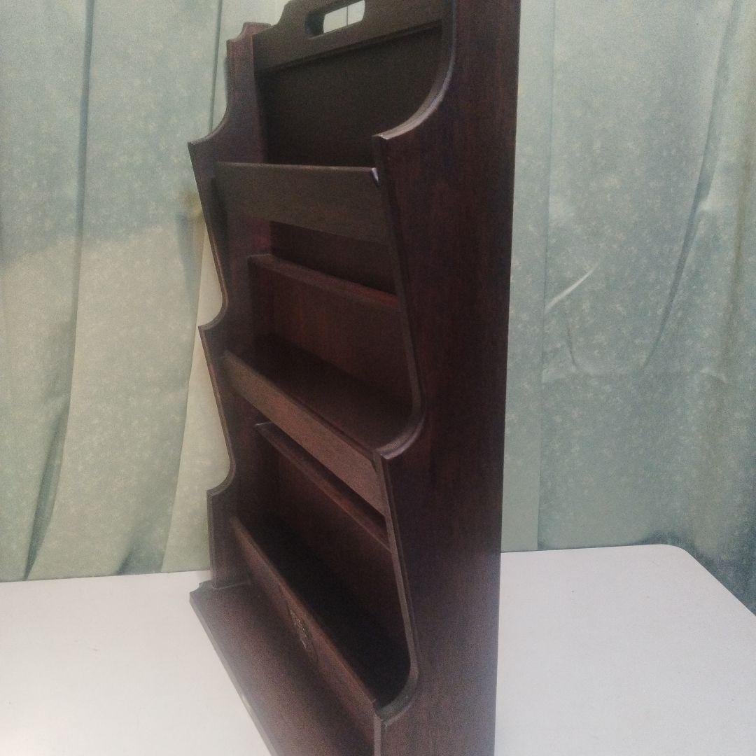 オールドカリモク　マガジンラック　昭和中頃　カリモク家具　木製