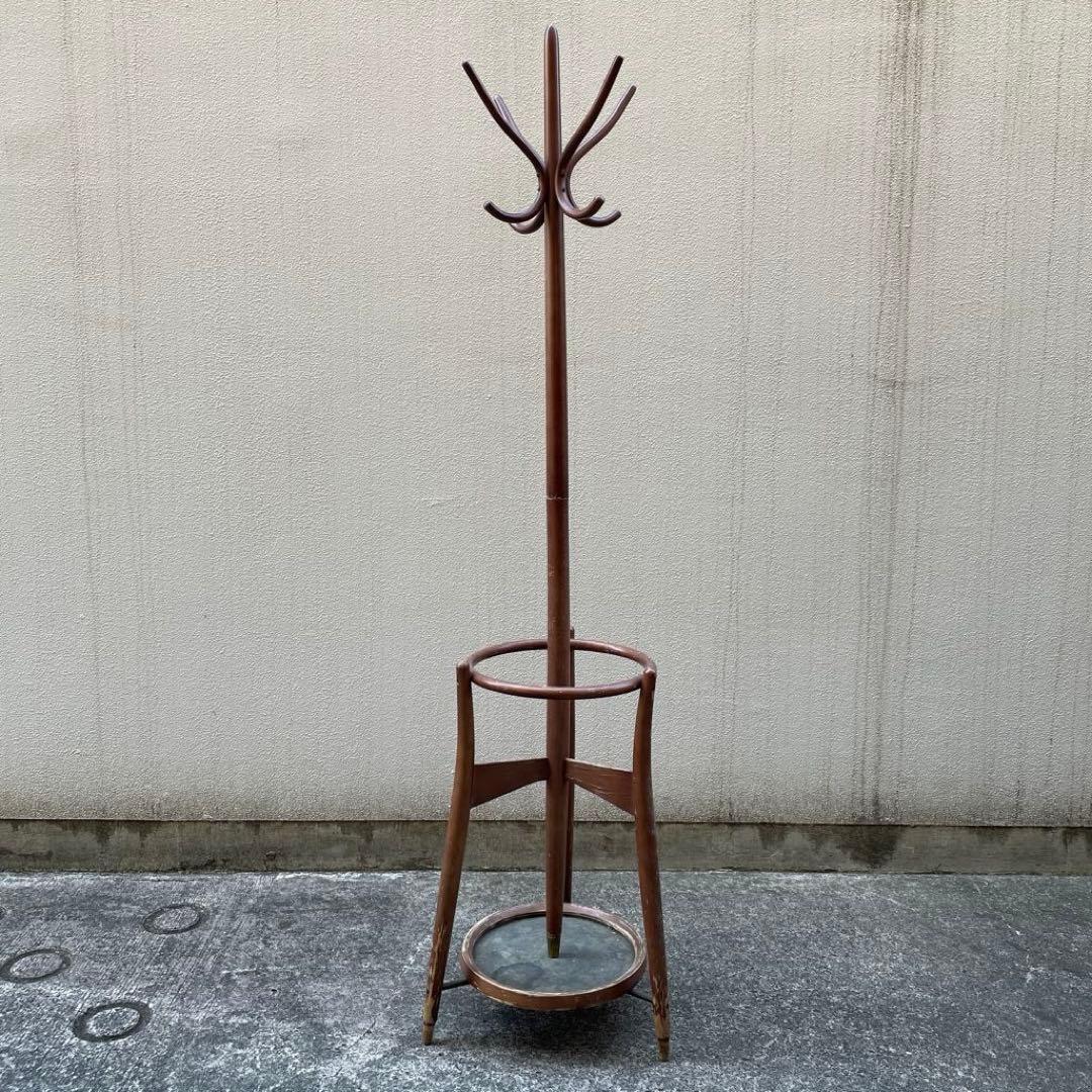 秋田木工 曲木ポールハンガーヴィンテージコートハンガー帽子掛け 傘立て
