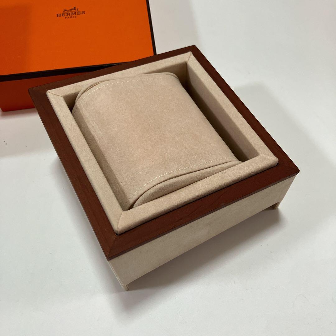 美品　エルメス　時計ケース　空箱　木製