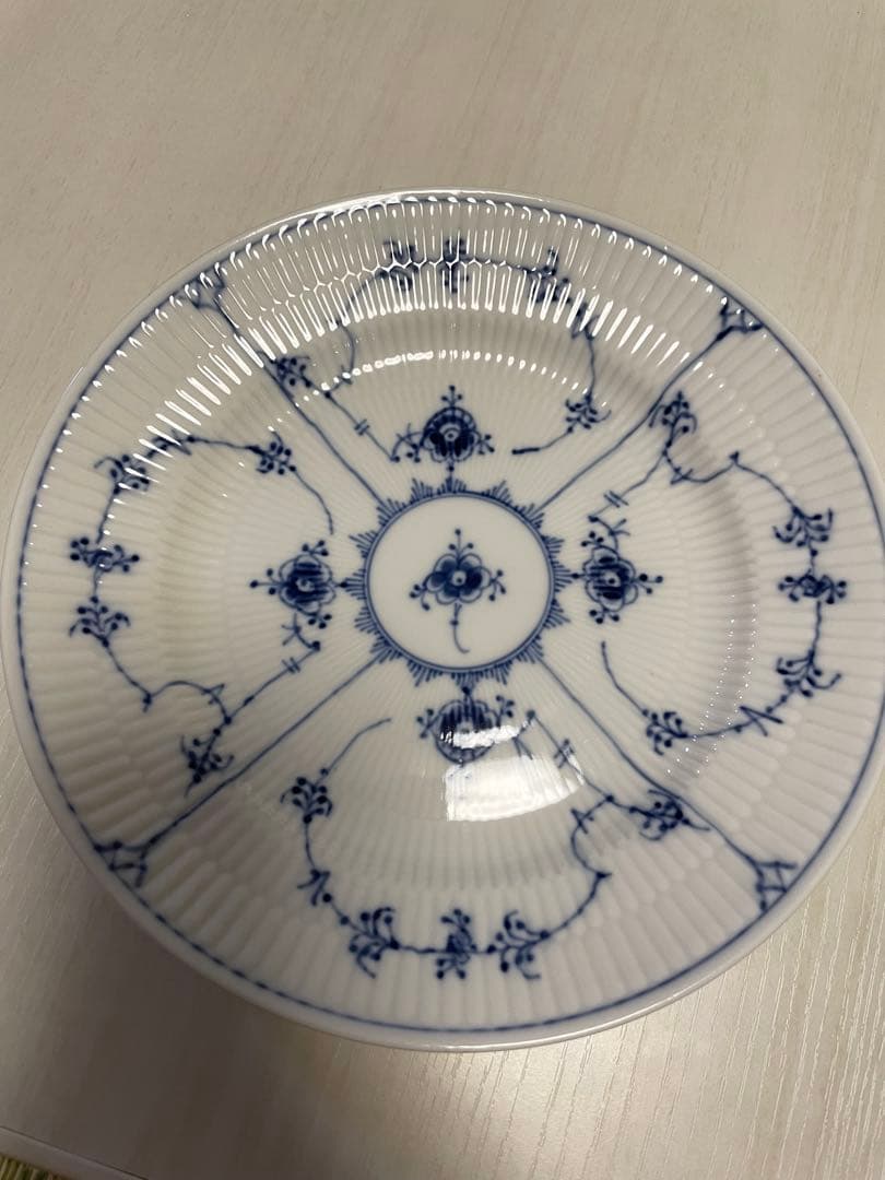 21cm ロイヤルコペンハーゲン ブルーフルーテッド プレート 二枚セット