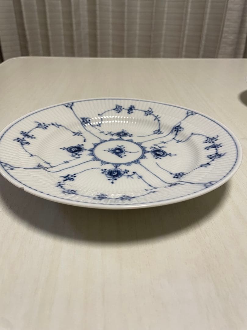 21cm ロイヤルコペンハーゲン ブルーフルーテッド プレート 二枚セット