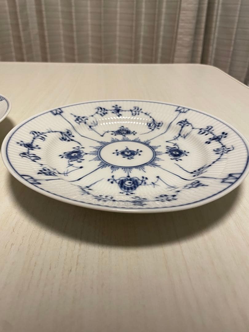 21cm ロイヤルコペンハーゲン ブルーフルーテッド プレート 二枚セット