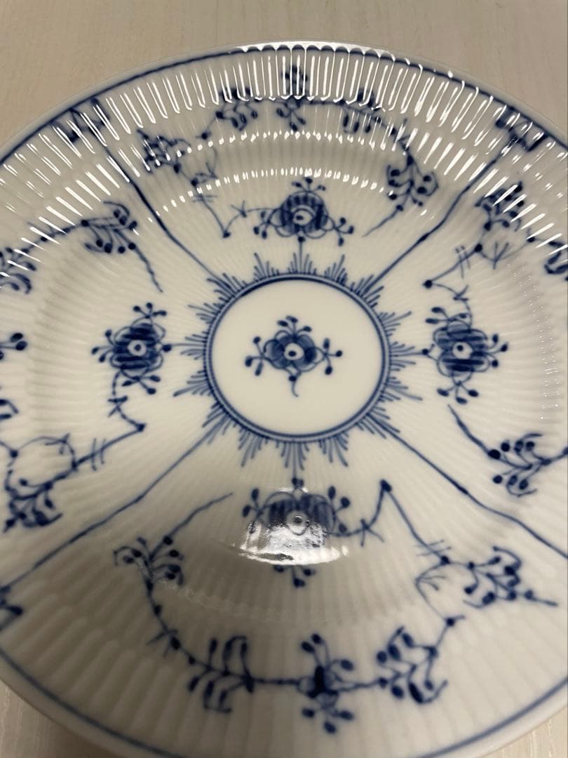 21cm ロイヤルコペンハーゲン ブルーフルーテッド プレート 二枚セット