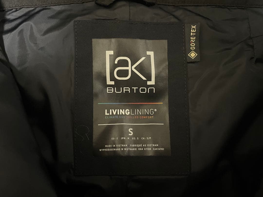 美品 BURTON ak サイクリック GORE-TEX 2L ビブパンツ S