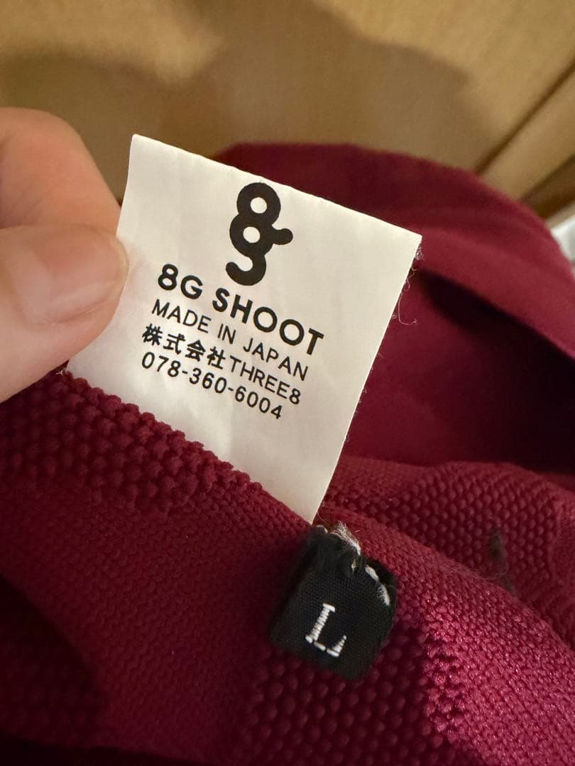 再値下げ！！8G SHOOT ワインレッド ポロシャツ L